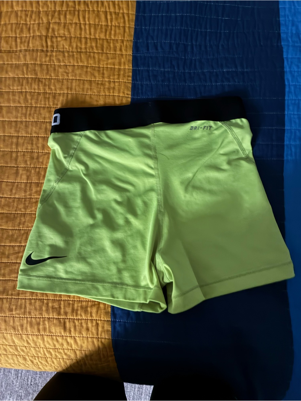 Nike pro women’s Neon Lime Athletic Compression Shorts